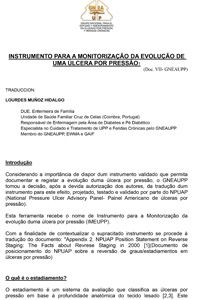 Instrumento para a monitorização da evolução de uma úlcera por pressão